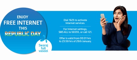 India Desire : Telenor - Free Internet Today #Republic Day Offer